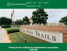 Tablet Screenshot of oakparktrails.org